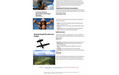 L'école de parachutisme de Bretagne Atlantique